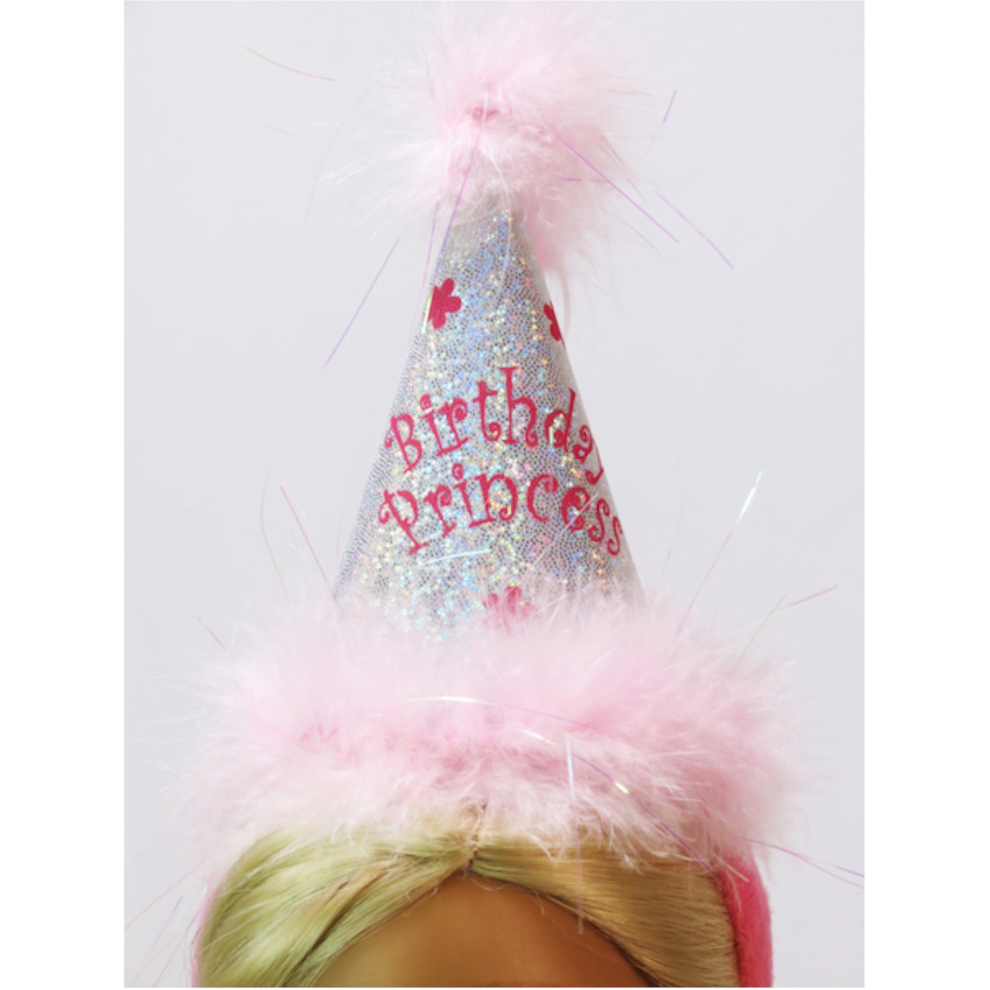 Birthday Party Hat for 18-inch dolls with doll Up Close