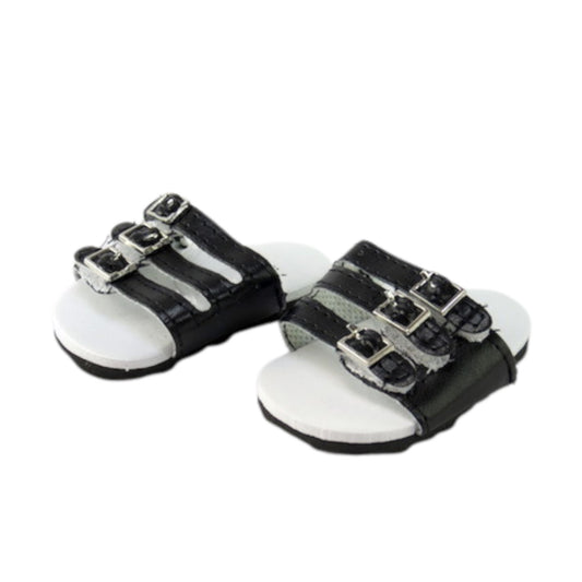 Black Strap Sandals for 18-inch dolls