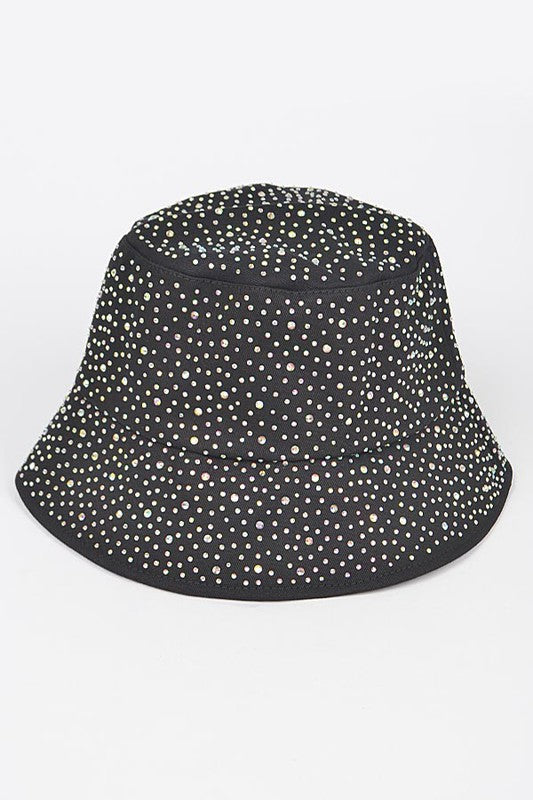 Black Sparkly Canvas Bucket Hat