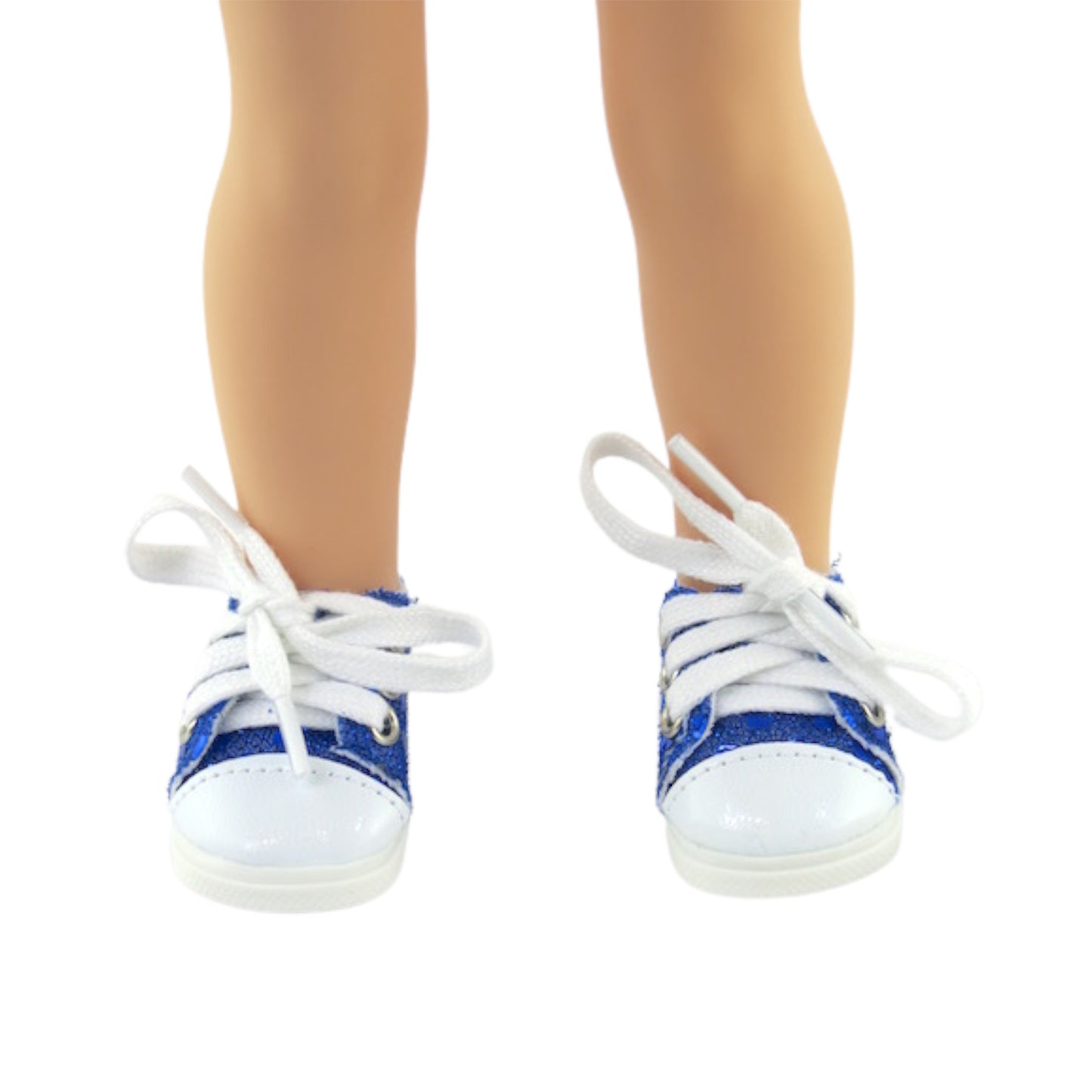 Blue Sneakers with Sequins for 14 1/2-inch dolls with doll