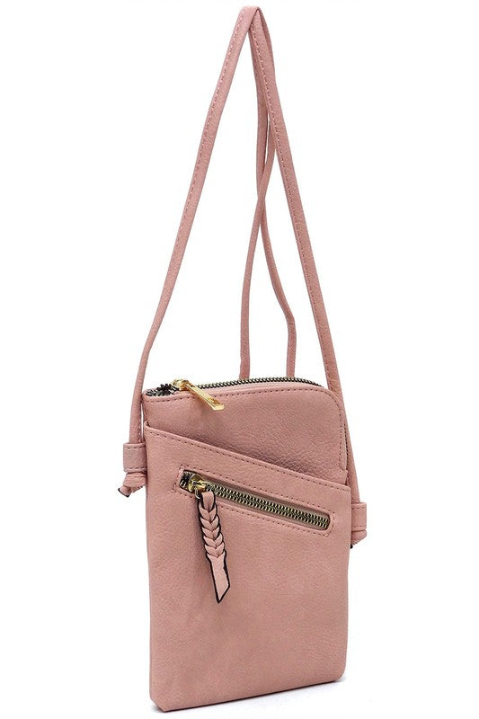 Blush Fashion Mini Crossbody Bag Strap Up