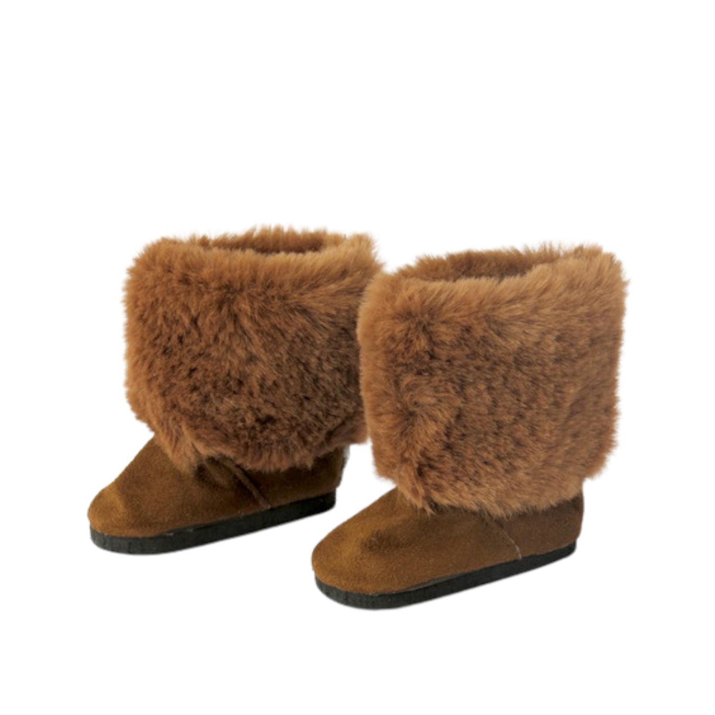 Brown Boots with Brown Fur for 18-inch dolls