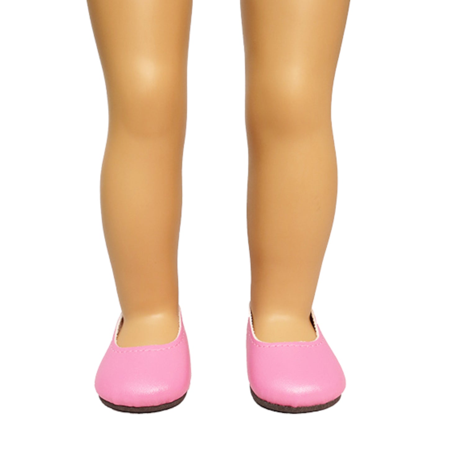 Bubblegum Pink Slip On Shoes for 18-inch dolls with doll
