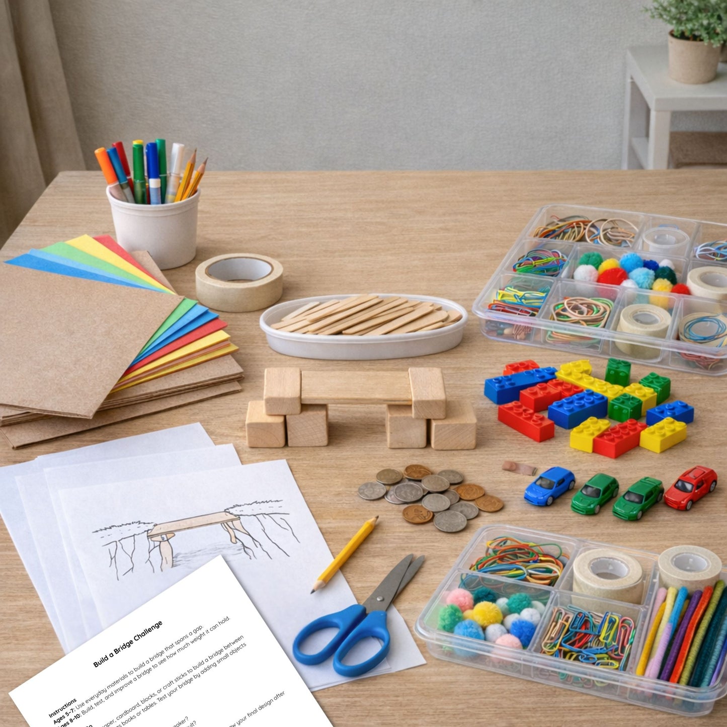 STEM Learning Workbook for Kids - 50 Printable Activity Pages