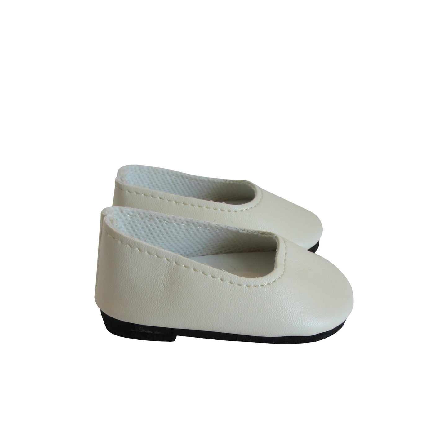 Cream Slip-on Dress Shoes for 18-inch dolls