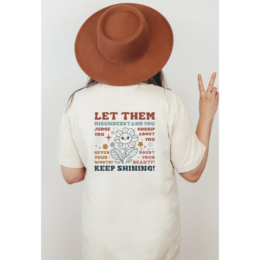 Cream Colorful Front/Back Let Them Graphic Tee