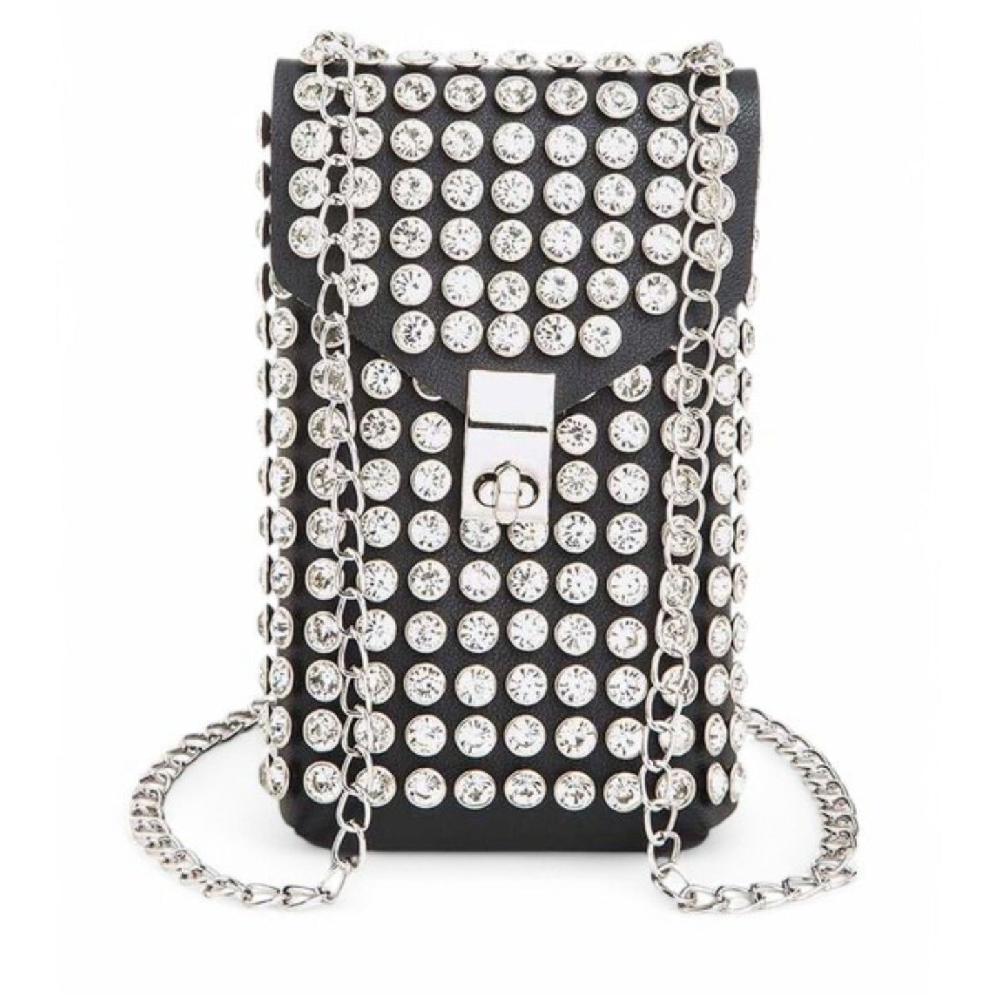 Crystal Studs Cellphone Convertible Bag