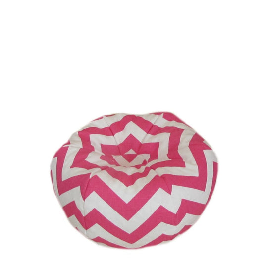 Dark Pink Chevron Doll Bean Bag Chair for 18-inch dolls without doll