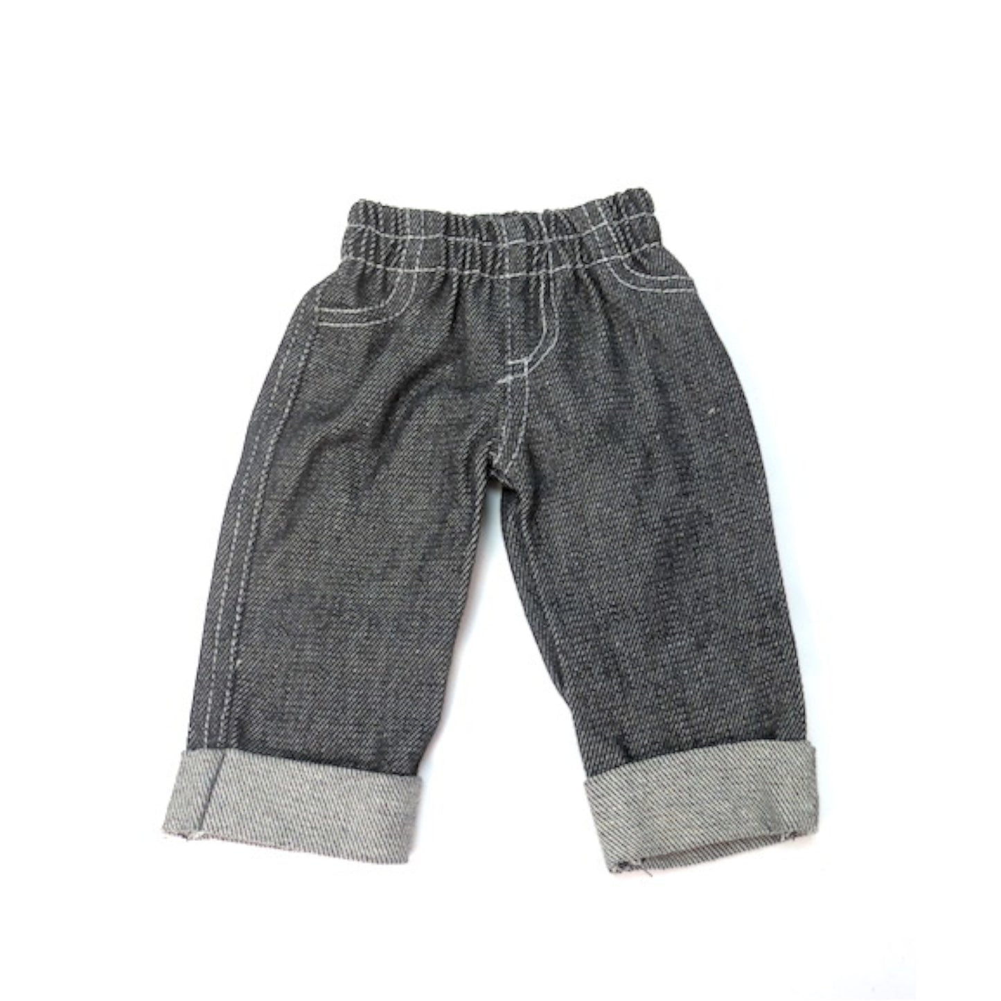 Dark Wash Cuffed Jeans for 18-inch dolls