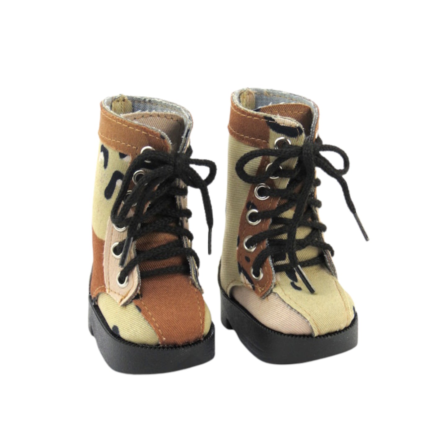 Desert Sand Camouflage Boots for 18-inch dolls