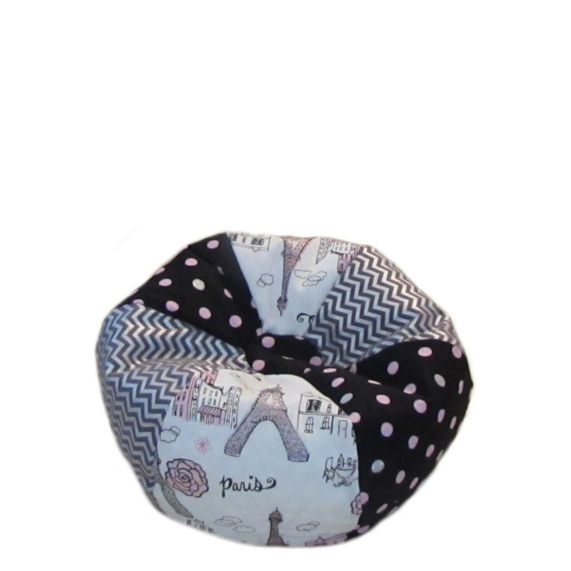 Dots Paris Gray Chevron Doll Bean Bag Chair for 18-inch dolls with without doll