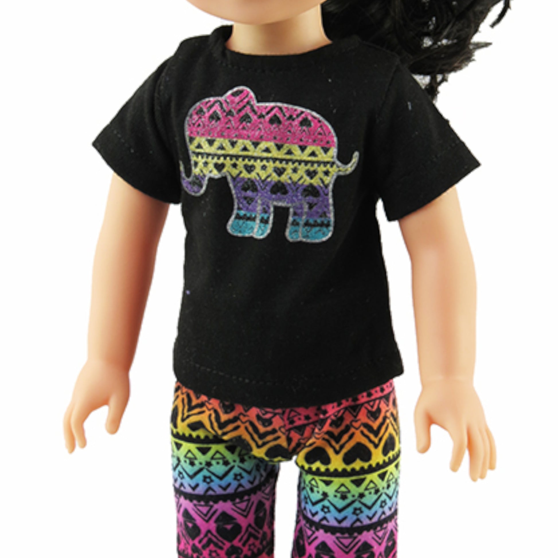 Tribal Elephant Pant Set for 14 1/2-inch dolls with doll Up Close