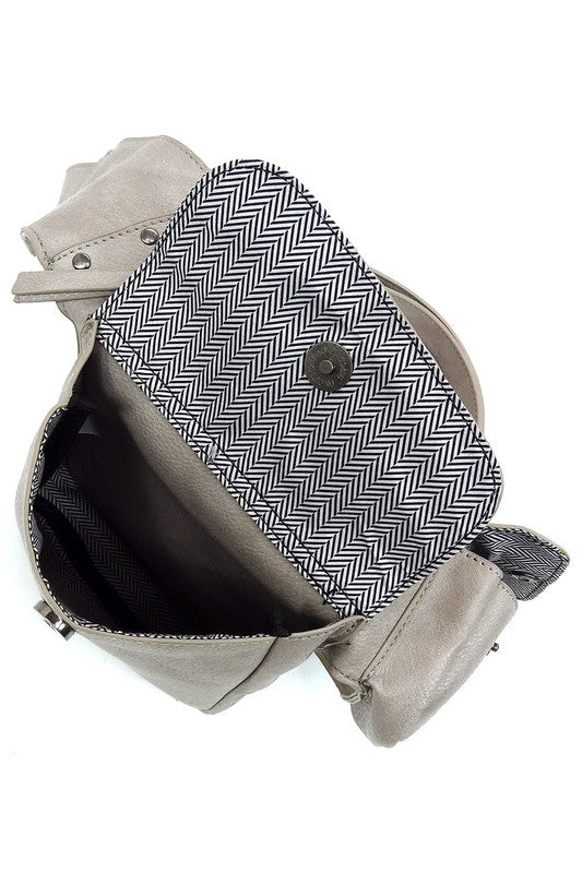 Fashion Ring Fanny Pack Sling Bag Interior view