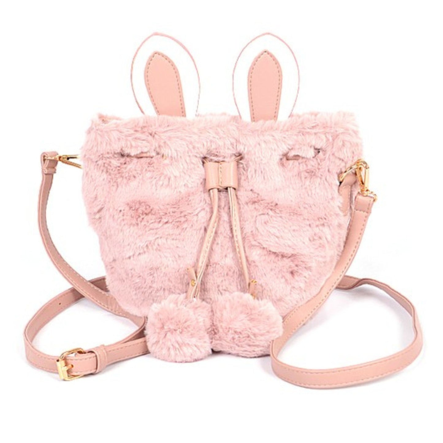 Faux Fur Plush Bunny Ear Crossbody Swing Bag