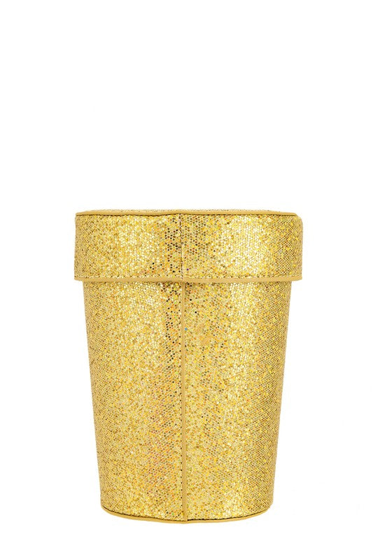 Gold Ice Cream Round Shape Crossbody Bag Back view