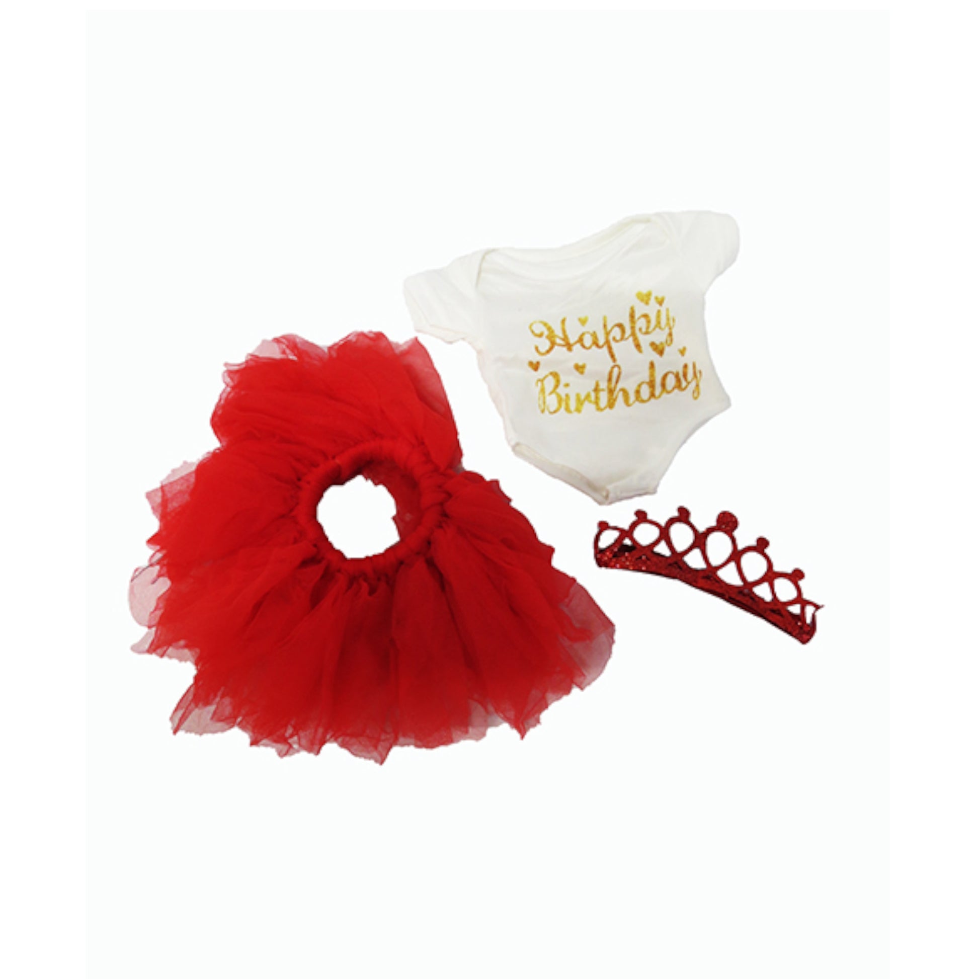 Happy Birthday Outfit for 18-inch dolls Flat