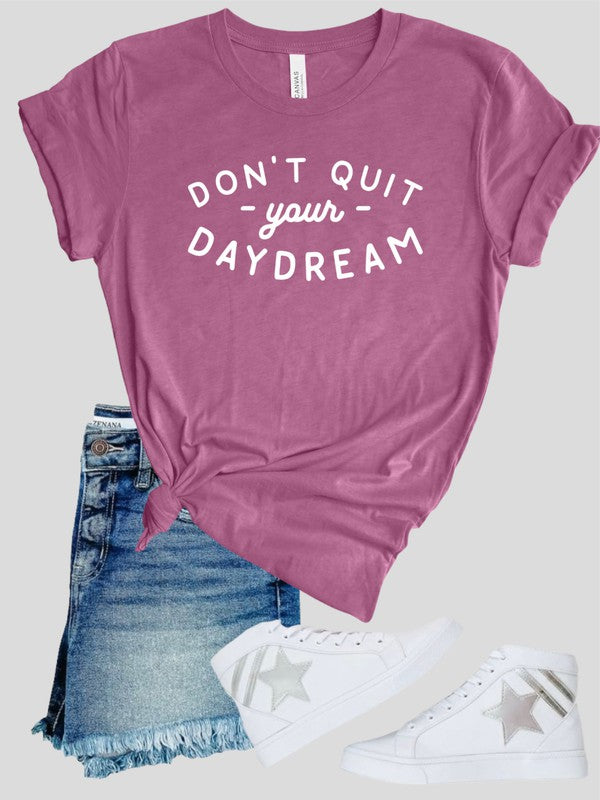 Heather Magenta Don't Quit Your DayDream Softstyle Tee