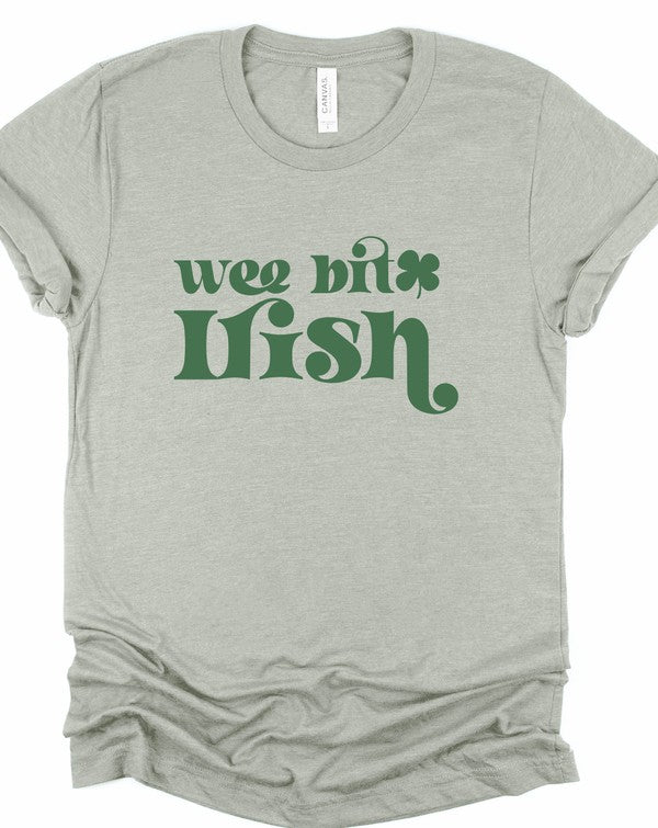 Heather Stone Wee Bit Irish Graphic Crew Neck Tee