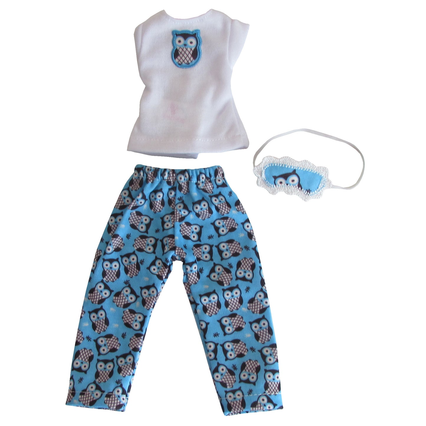 Hoot, Hoot Pajamas for 14 1/2-inch dolls Flat