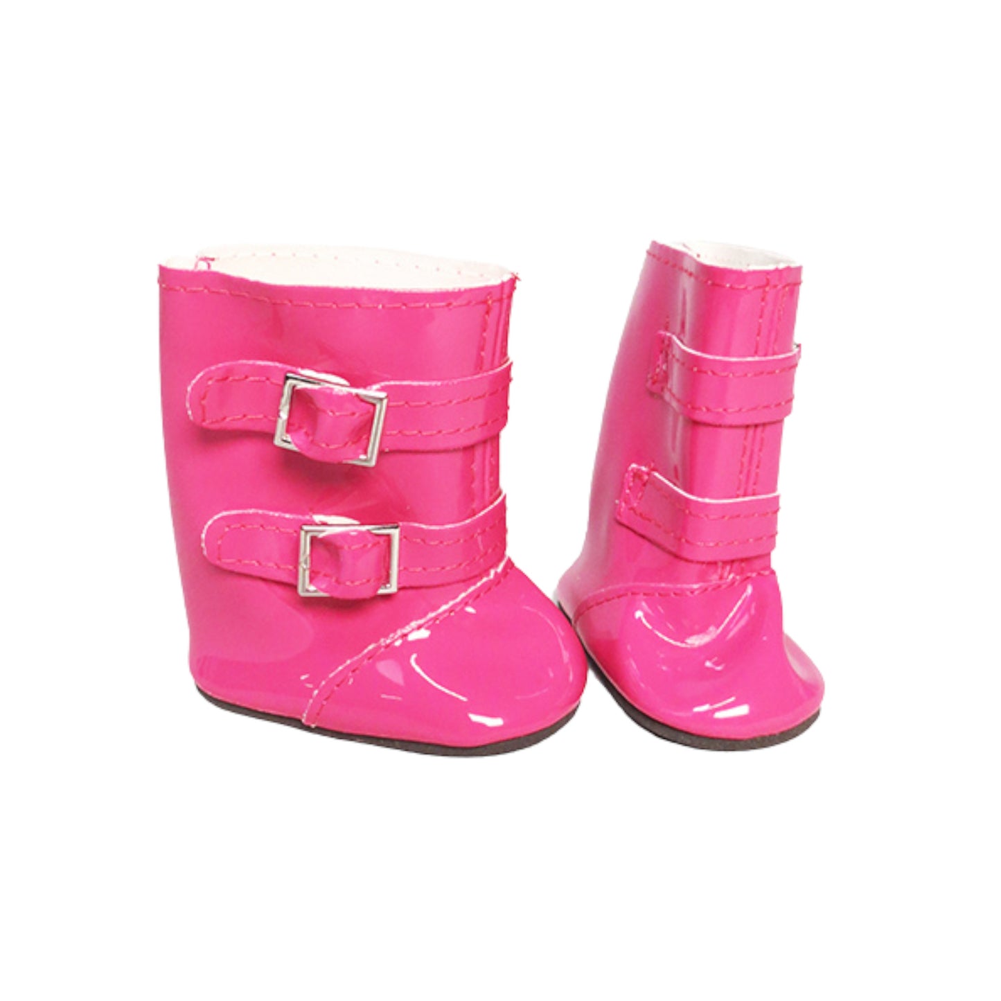 Hot Pink Buckle Boots for 18-inch dolls