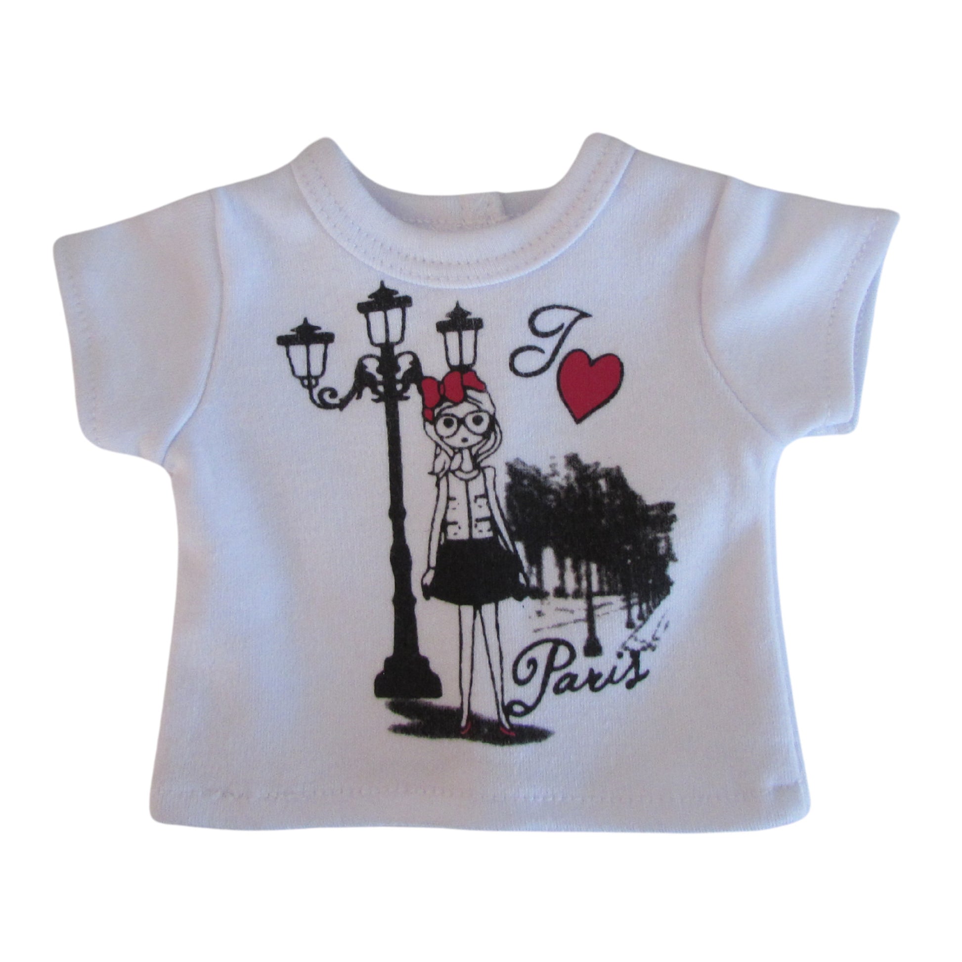 I Heart Paris T-Shirt for 18-inch dolls Flat