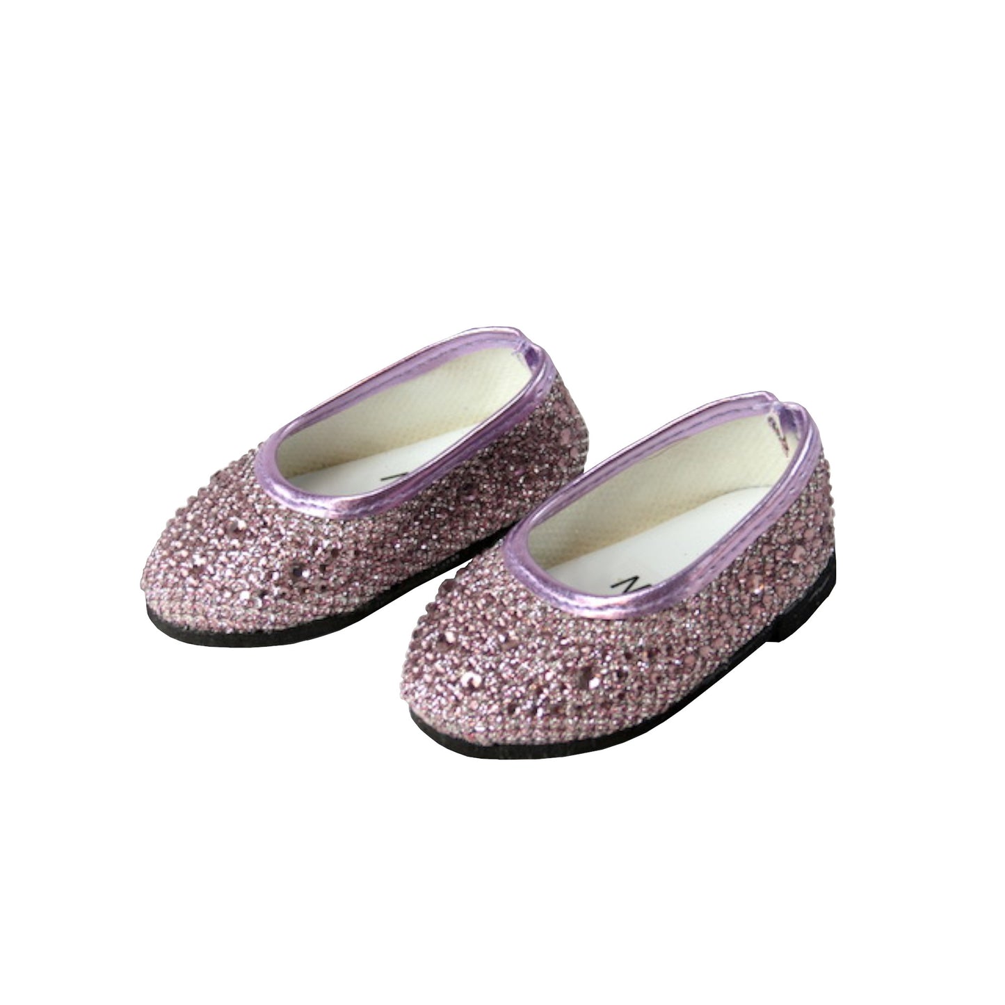 Jeweled Glitter Lavender Flats for 18-inch dolls