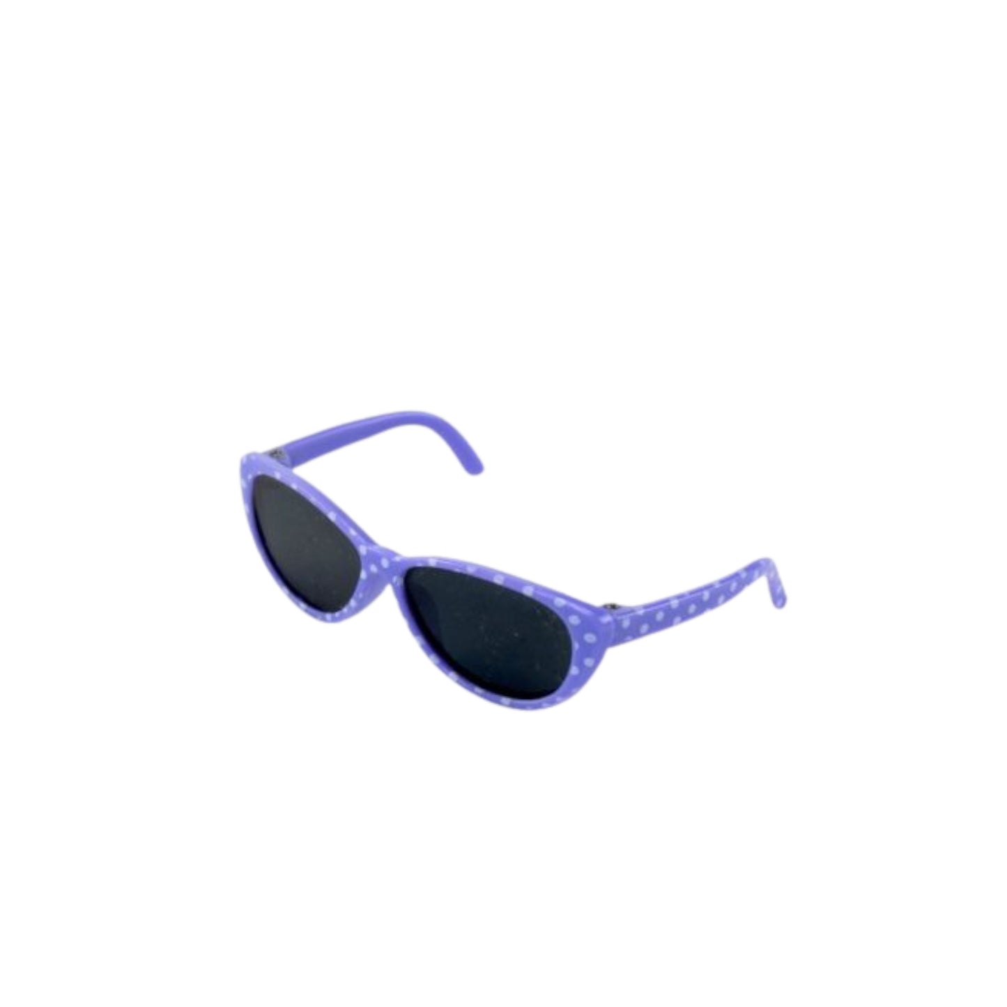 Lavender Polka Dot Sunglasses for 14 1/2-inch dolls Side view
