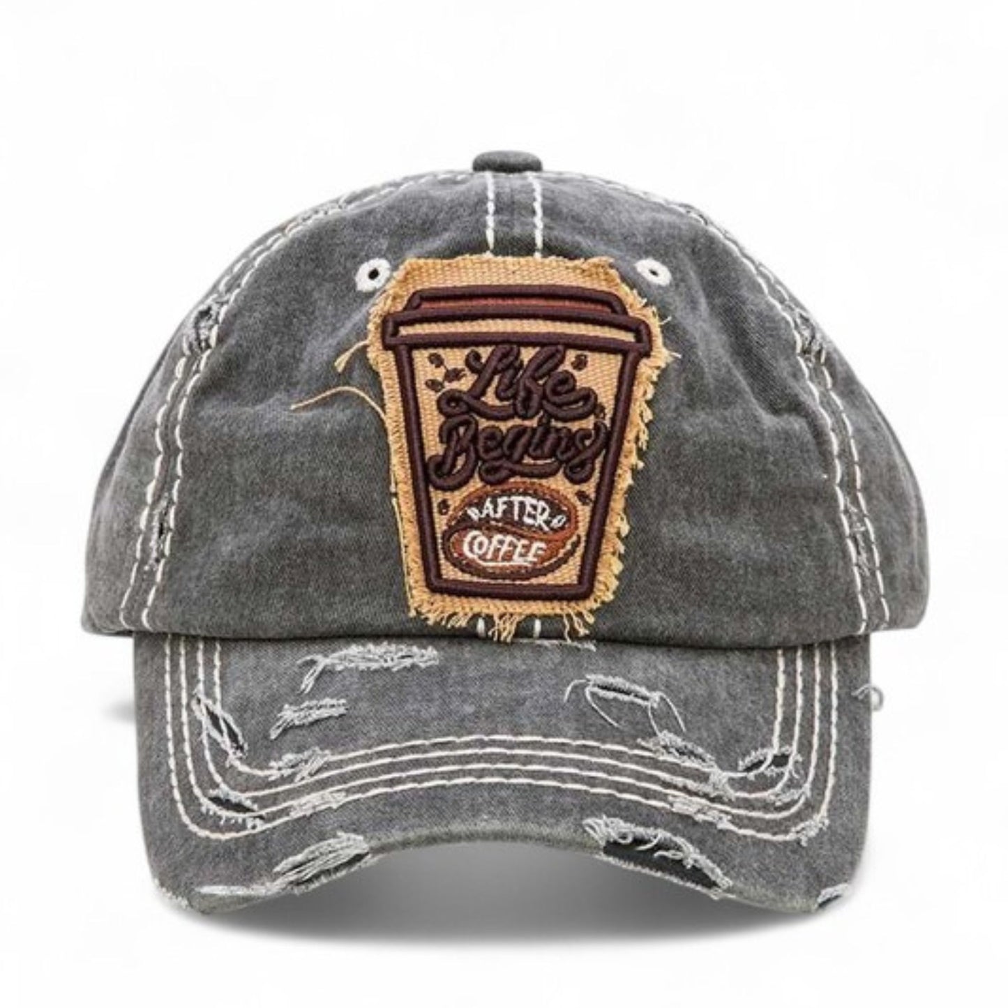 Life Begins After Coffee Vintage Cap