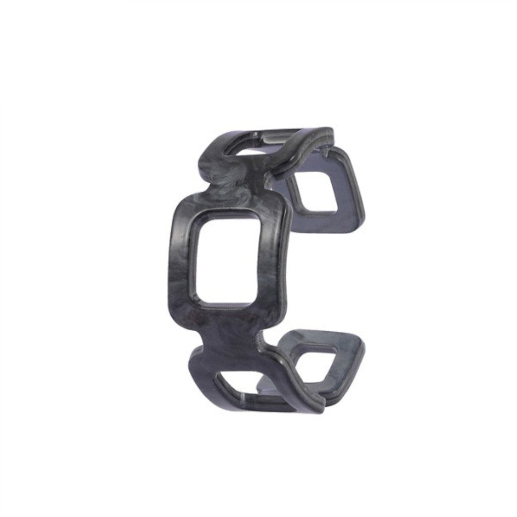 Linked Squared Black Bracelet