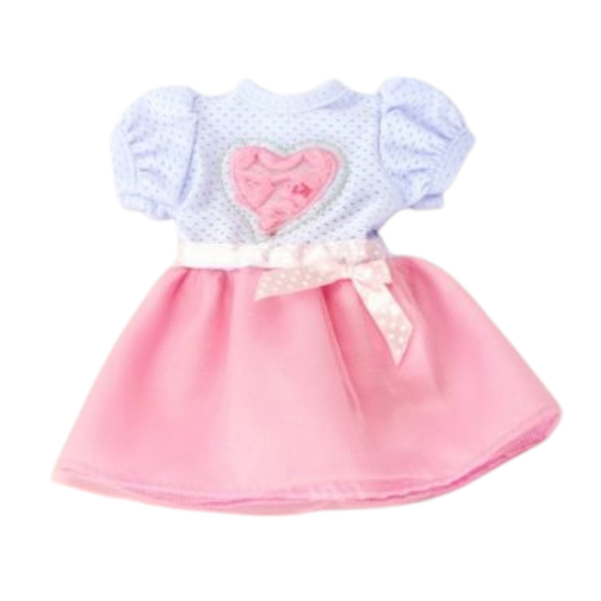 Little Pink Heart Dress for 14 1/2-inch dolls Flat