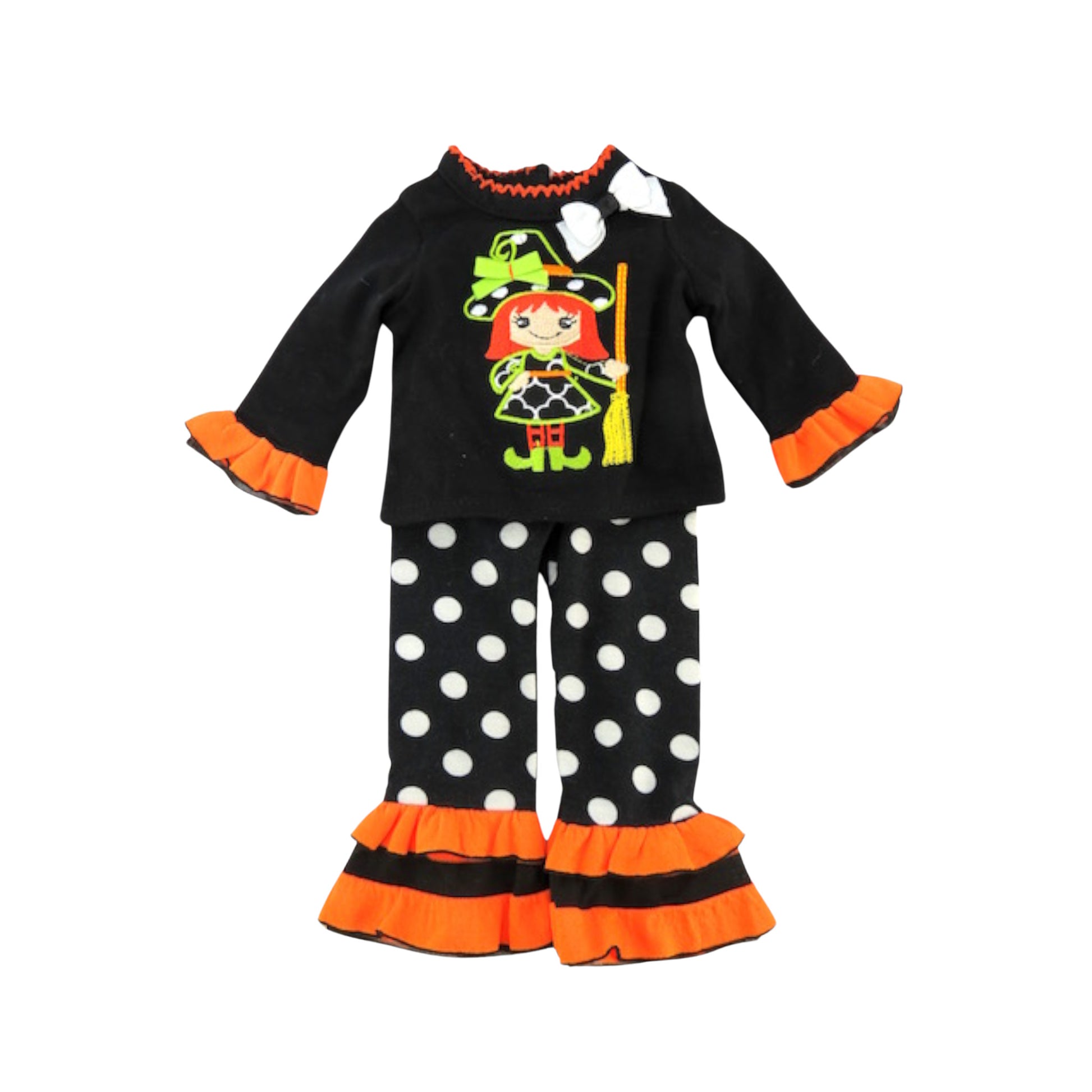 Little Witch Polka Dot Pant Set for 18 1/2-inch dolls Flat