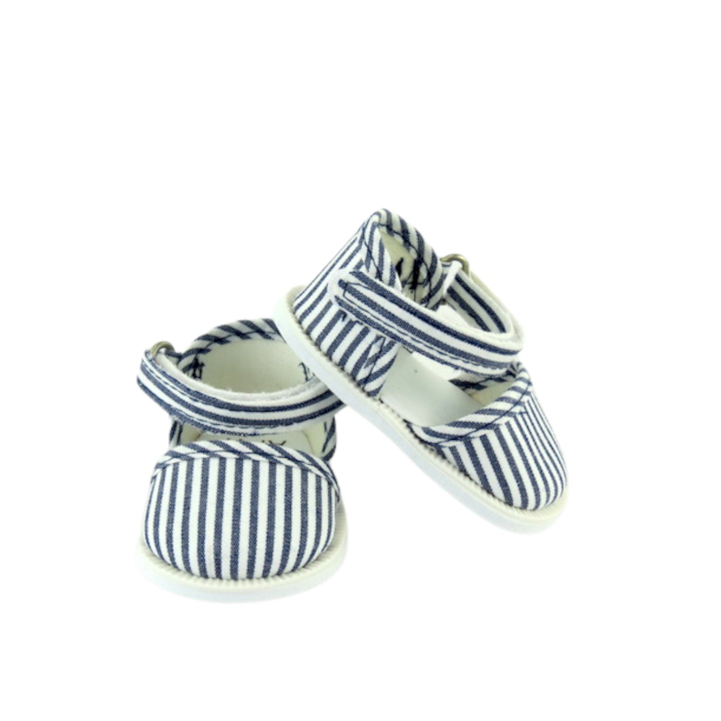 Navy Canvas Striped Shoes for 18-inch dolls