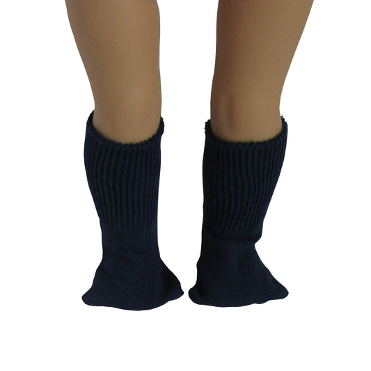 Navy Cotton Socks for 18-inch dolls with Doll