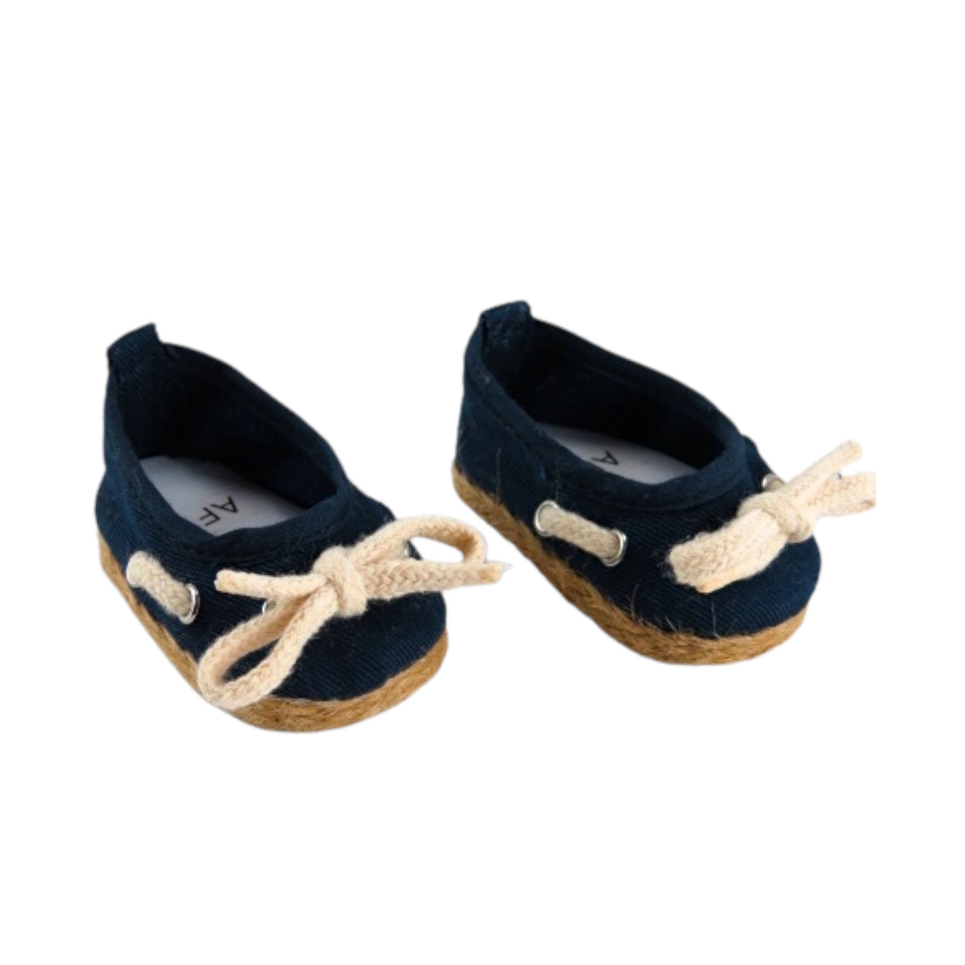 Navy Nautical Flats for 18-inch dolls Side view