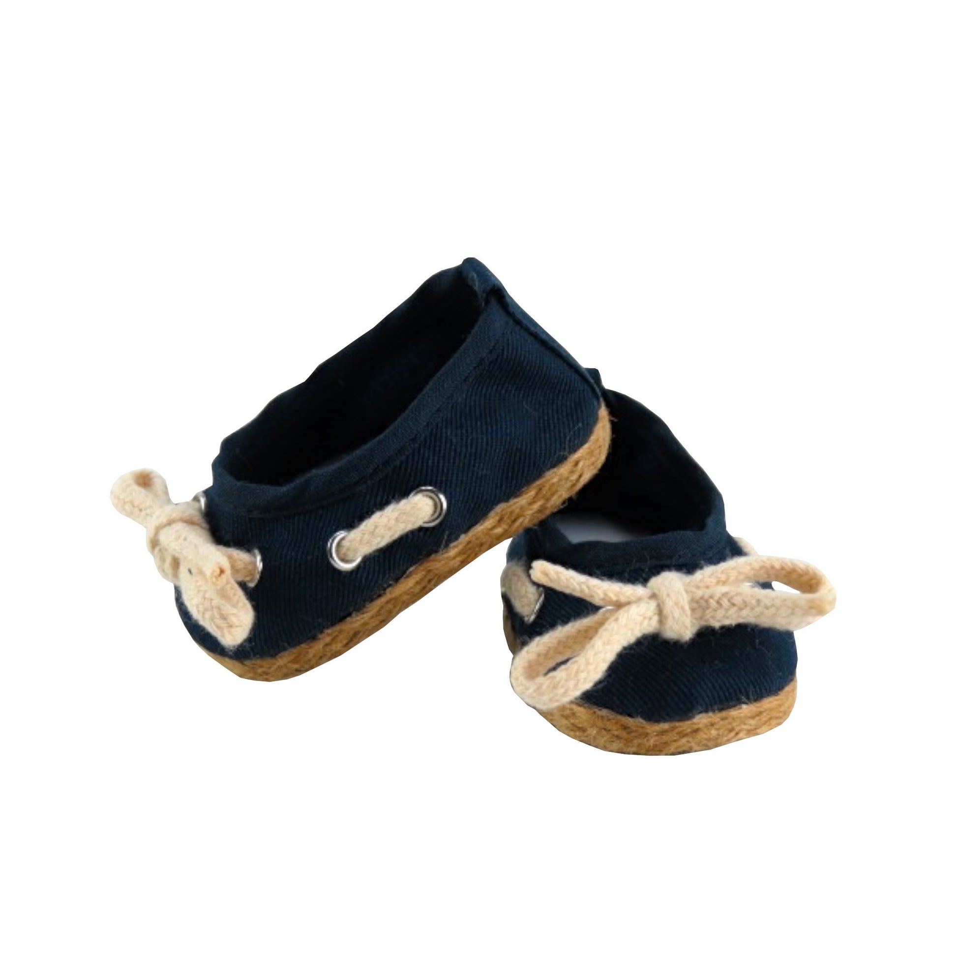 Navy Nautical Flats for 18-inch dolls Front view