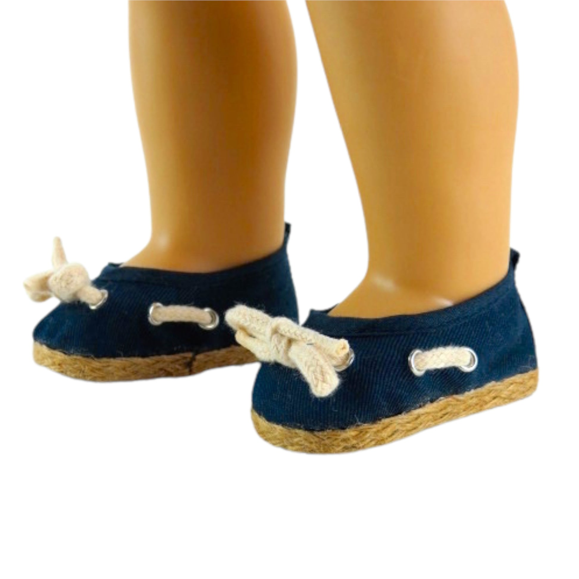 Navy Nautical Flats for 18-inch dolls with doll