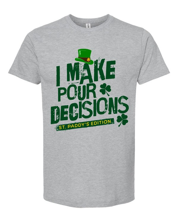 Oxford I Make Pour Decisions Graphic Crew Neck Tee