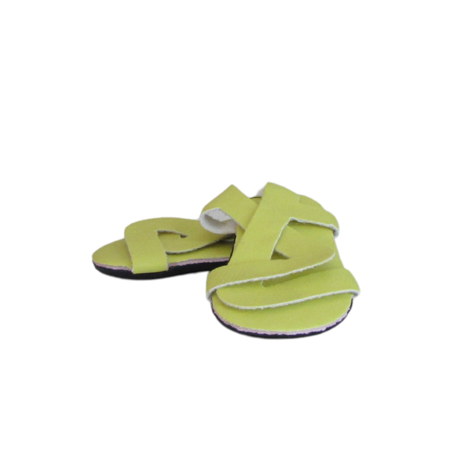 Pastel Yellow Criss Cross Sandals for 18-inch dolls