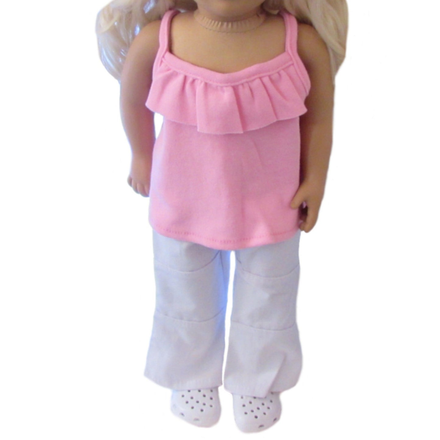 Pink Doll Tank Top and Pants Outfit for 18-inch dolls 3rd View