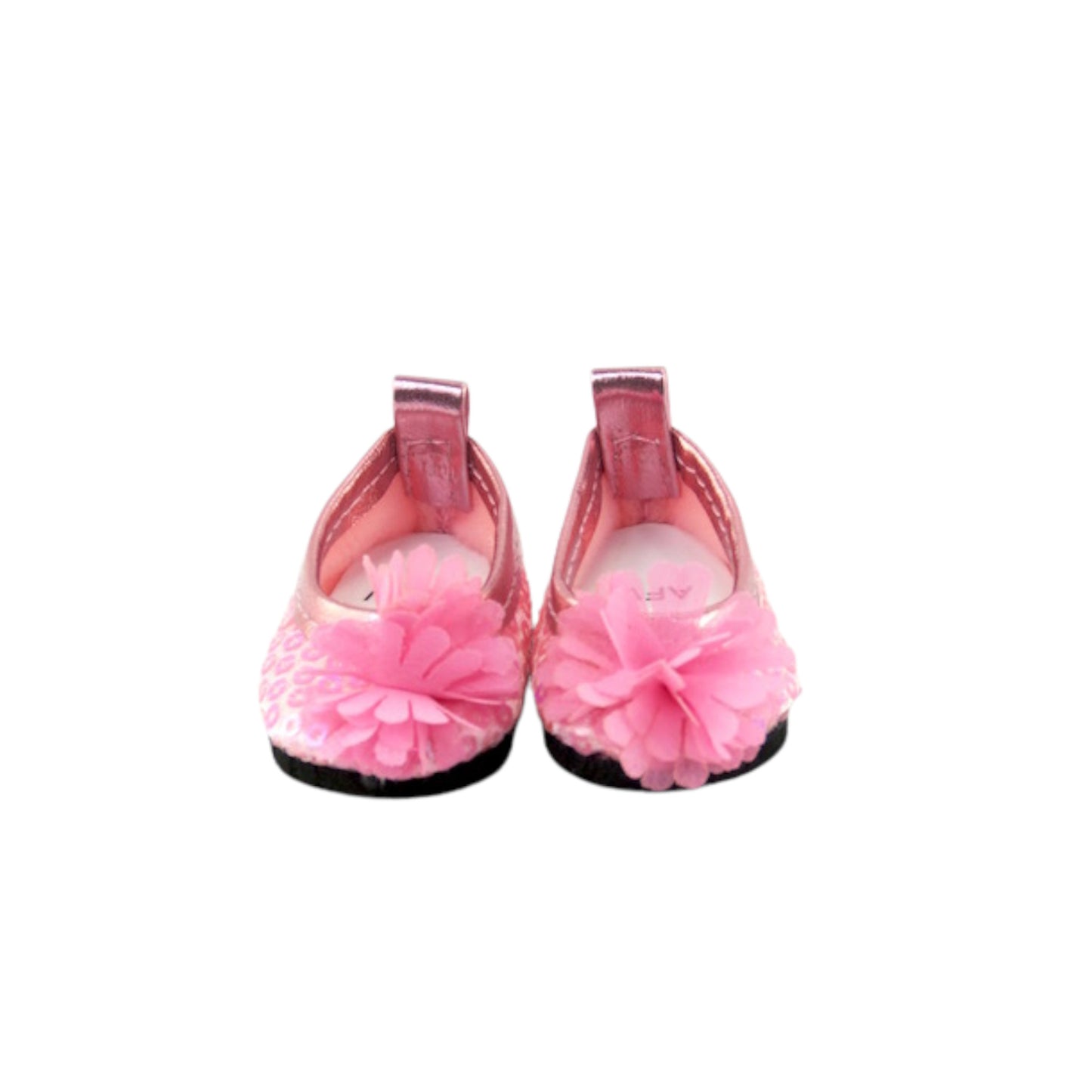 Pink Flowers and Sequins Flats for 14 1/2-inch dolls