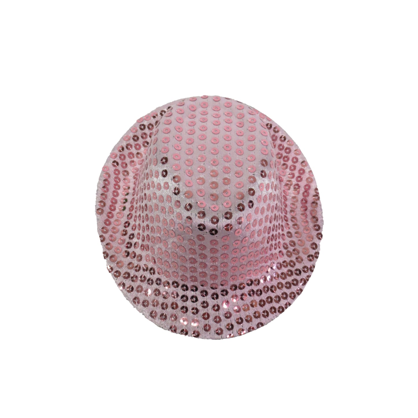 Pink Sequin Hat for 18-inch dolls Top view