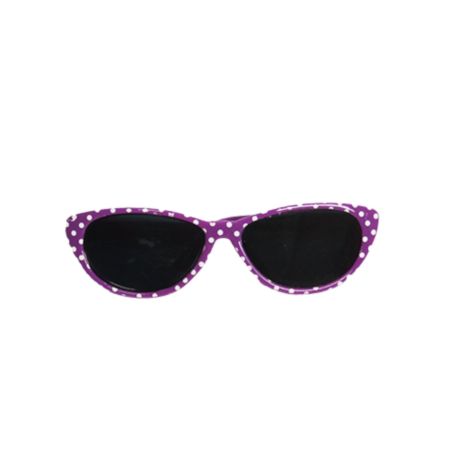 Purple Polka Dot Sunglasses for 14 1/2-inch dolls Front