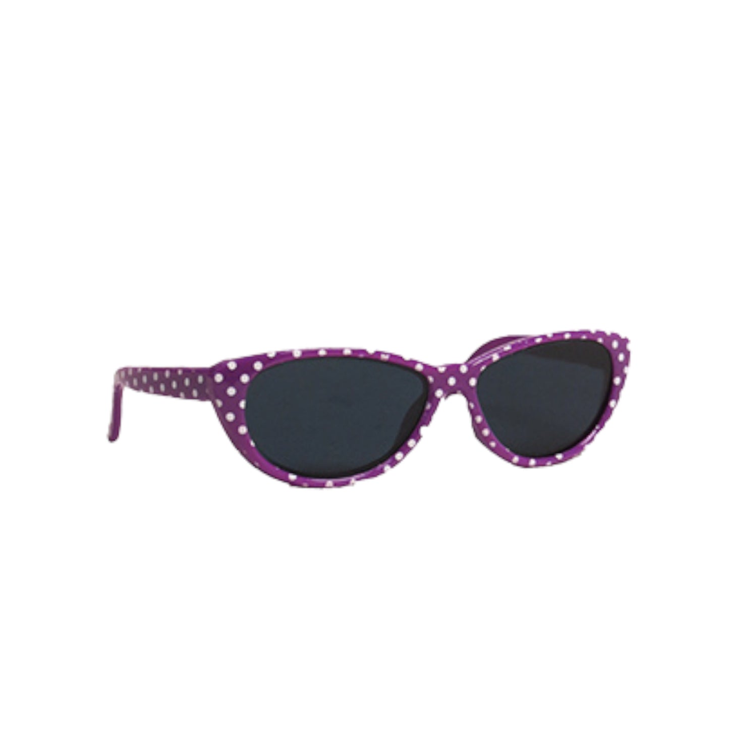 Purple Polka Dot Sunglasses for 14 1/2-inch dolls Side view