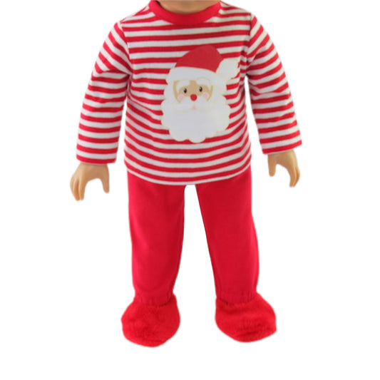 Santa Pajamas for 18 inch dolls with doll