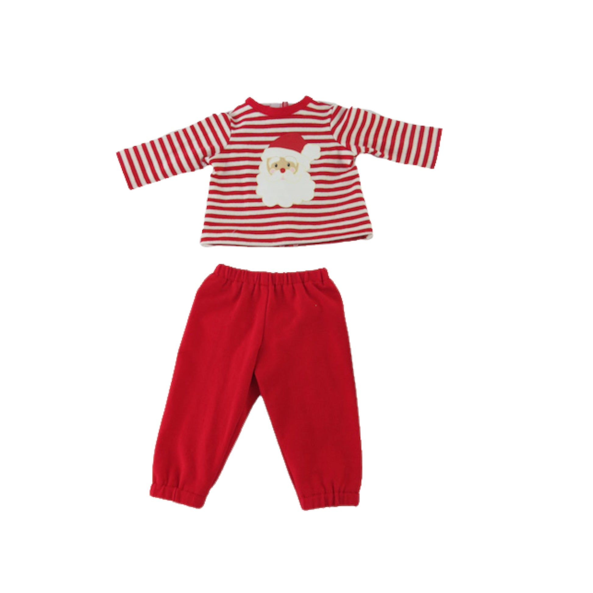 Santa Pajamas for 18 inch dolls Flat