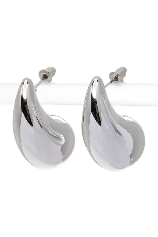 Silver Droplet Iconic Earrings