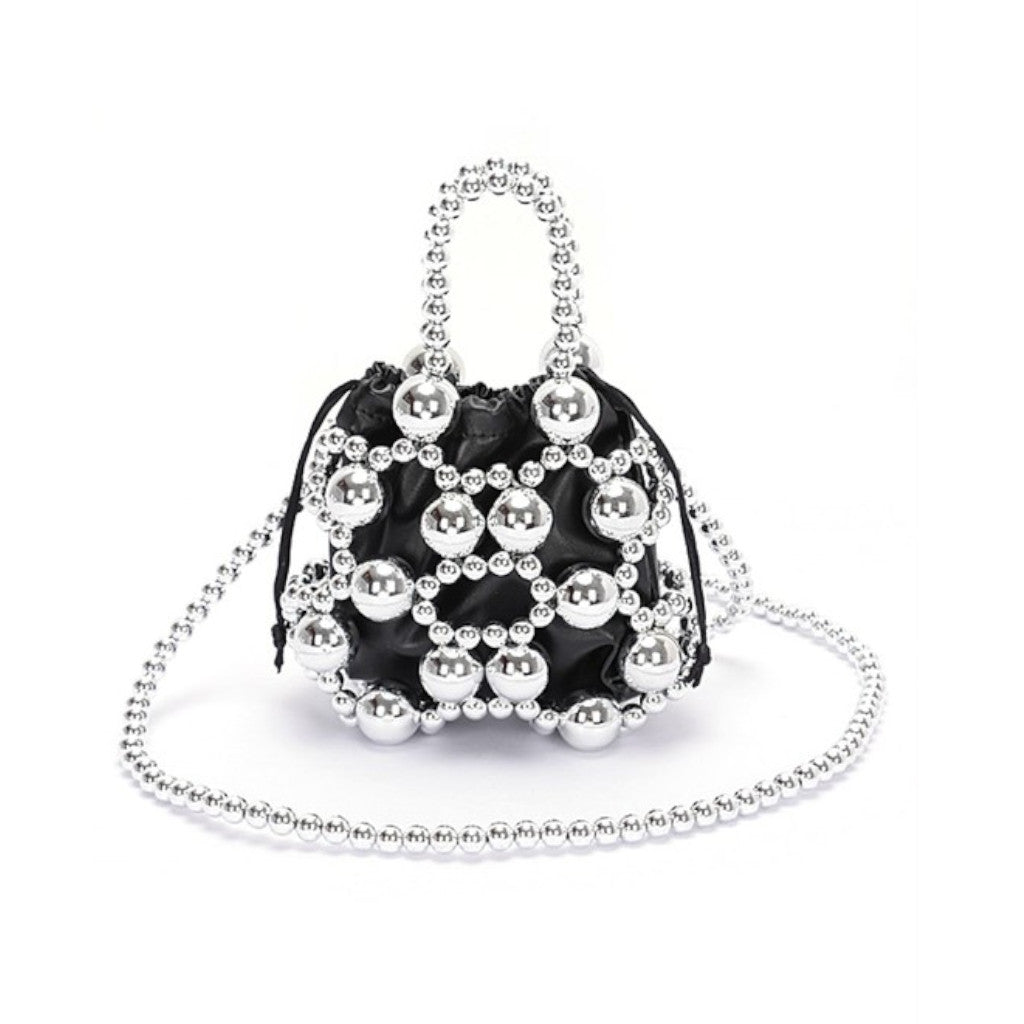 Metallic Beaded Petite Party Swing Bag