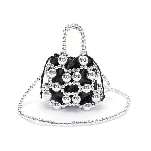 Metallic Beaded Petite Party Swing Bag
