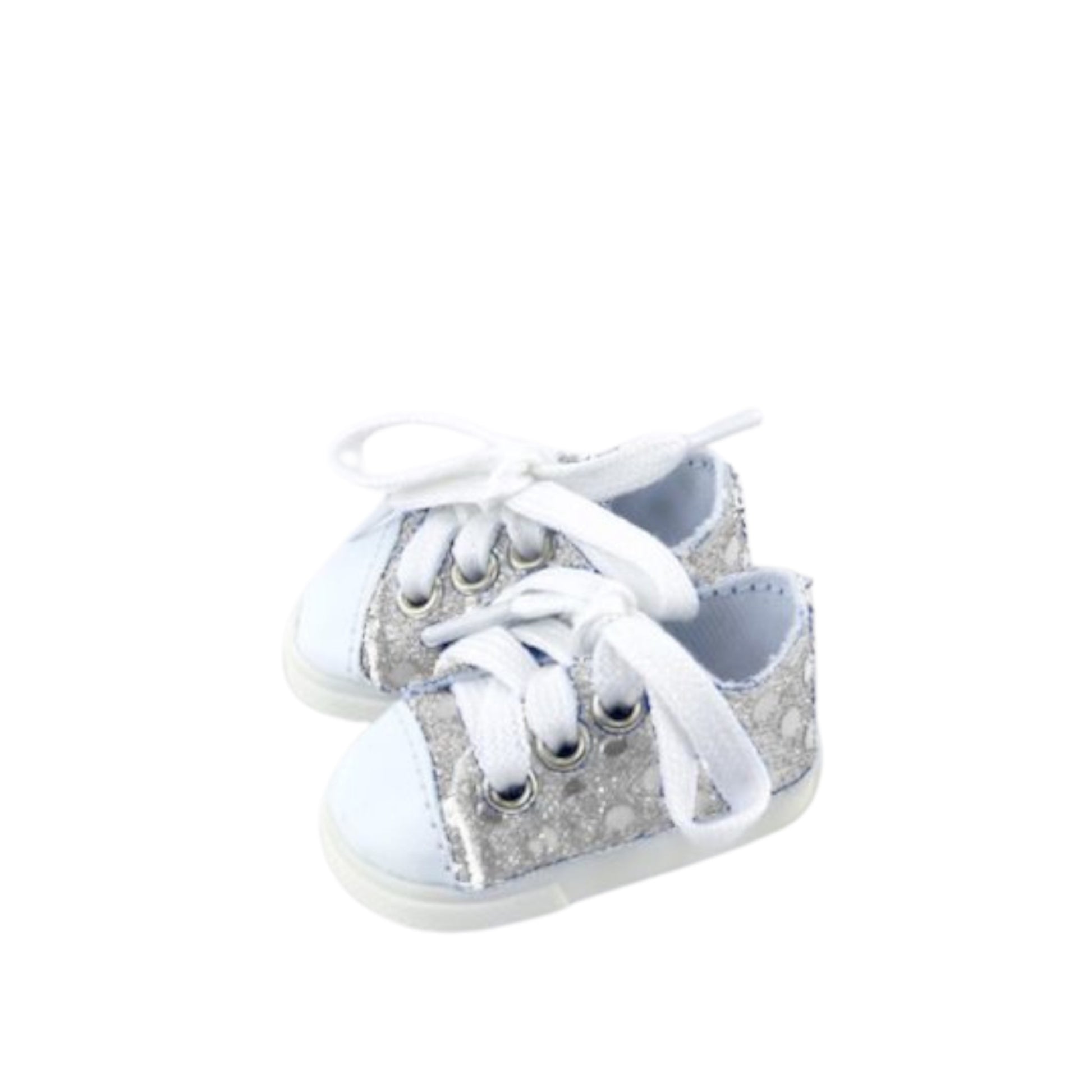 Silver Sneakers with Sequins for 14 1/2-inch dolls
