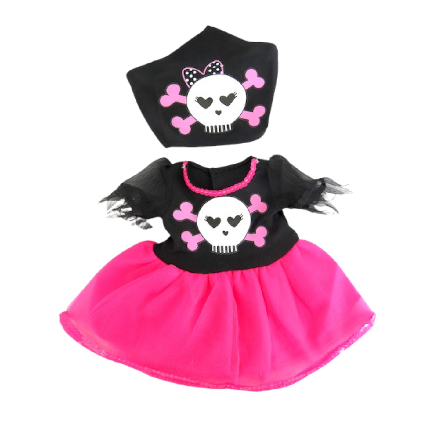Skull and Bone Pirate Dress for 18-inch dolls